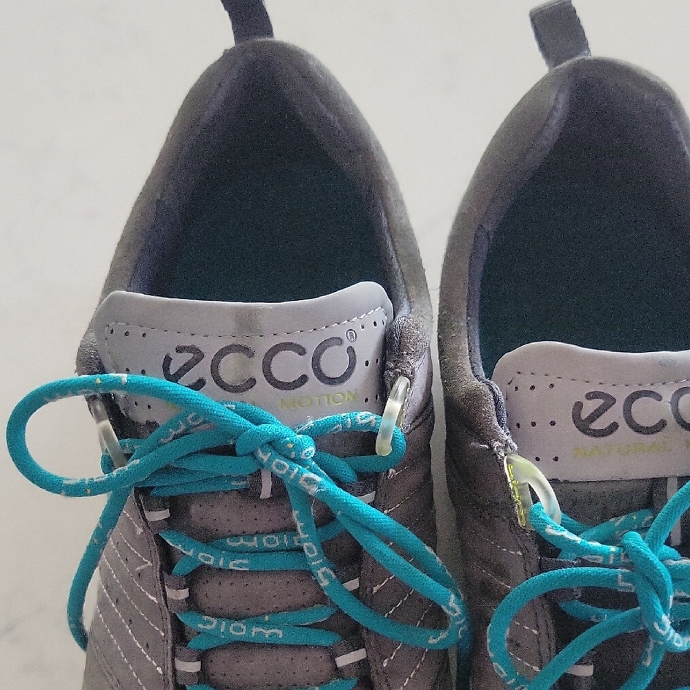 ECCO Biom Sneakers in Gray with Blue Laces Golf Shoes 8.5 - Picture 4 of 15